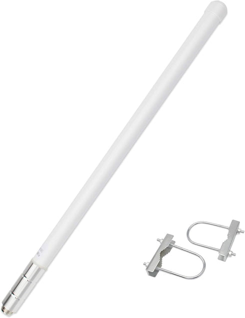 UAYESOK UHF Fiberglass Mobile Radio Antenna, 400-470mhz GMRS Base Antenna, 17 inches SO239
