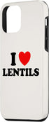 I Heart Lentils 12 I Love Lentils Funny Healthy Soup Eat Legume Indian Food Dal Case for iPhone mini