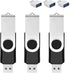 Bliksem 3 Pack 64GB USB Flash Drive with Type C Adapter and Storage