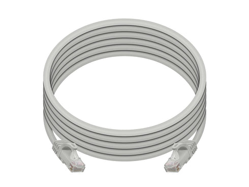 Monoprice Cat6 10ft Gray Patch Cable UTP 24AWG 550MHz Pure Bare Copper Snagless RJ45 - Pack of 1