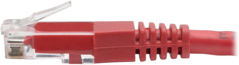 Tripp Lite Cat6 Cat5e Gigabit Molded Patch Cable RJ45 M/M 550MHz Red 5ft