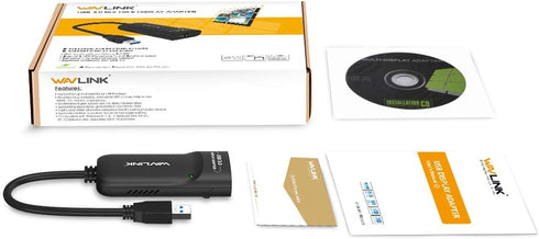 WAVLINK USB 3.0 to HDMI Adapter for Multiple Displays, 2K (2048x1152), External Video Graphics Card Adapter