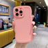 Designed for iPhone 13 Pro Max Case, Cute Curly Wave Edge Phone Cover, Soft Liquid Silicone Camera Protection Phone Case with iPhone 13 Pro Max, Pink