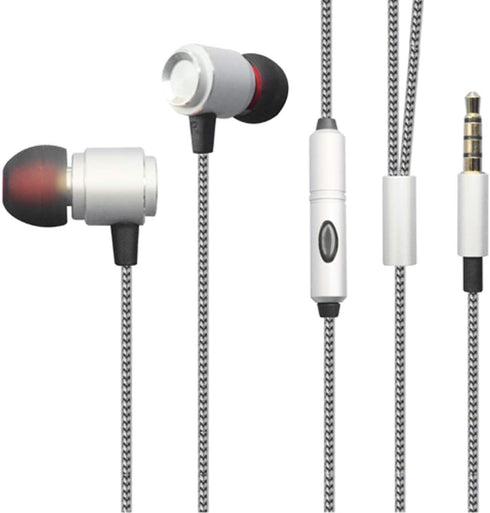 Hi-Fi Sound Wired Earphones for Galaxy A12 A32 A42 A51 A52 A71 5G, Handsfree Mic Headset Metal Earbuds M9B