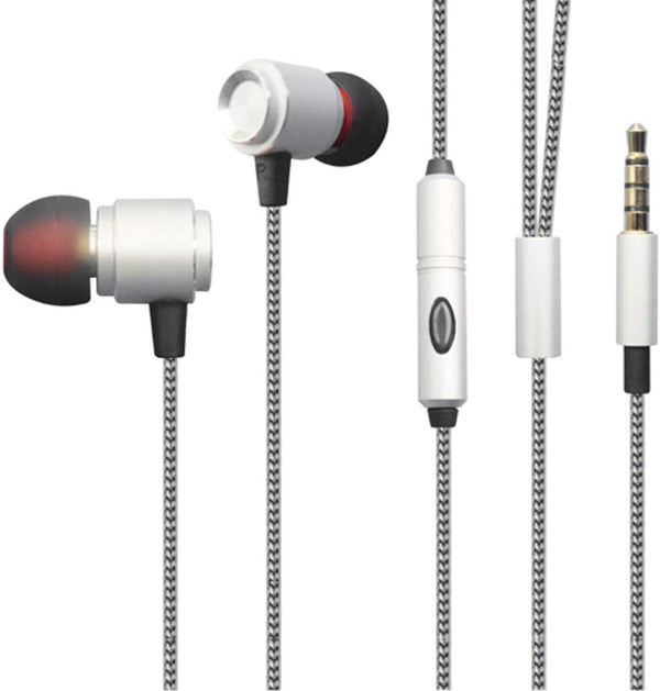 Hi-Fi Sound Wired Earphones for Galaxy A12 A32 A42 A51 A52 A71 5G, Handsfree Mic Headset Metal Earbuds M9B