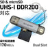 SUNEAST USB3.2 Gen1 DDR200 170MB/s SD MicroSD UHS-I Dual-Slot Card Reader with Type-C and Type-A Ports, Keychain