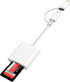 DCNETWORK SD Card Reader for iPhone iPad, Dual Connector (USB-C&Lightning) Micro SD Memory