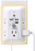 Addtam Surge Protector, Outlet Extender with Night Light, 5-Outlet Splitter and 4 USB