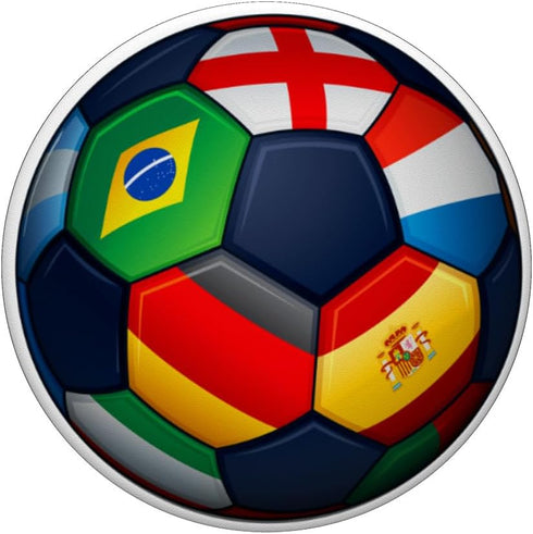 Cute Soccer Ball with Flags Football Goal Gifts PopSockets Standard PopGrip