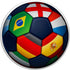 Cute Soccer Ball with Flags Football Goal Gifts PopSockets Standard PopGrip