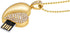 USB Flash Drive, Diamond Heart 32GB USB2.0 Waterproof Memory Stick, Date Storage Pendrive Thumb Drive (Gold Heart)