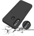 Asuwish Phone Case for Samsung Galaxy A11 with Black Credit Card Holder Slot, Tempered Glass Protector