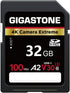 Gigastone 32GB SD Card, 4K Camera Extreme A2 V30 SDHC Memory Card for Canon, Nikon, Sony Cameras