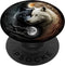Cool Yin and Yang White and Black Wolf Wolves Lover Gift PopSockets Standard PopGrip