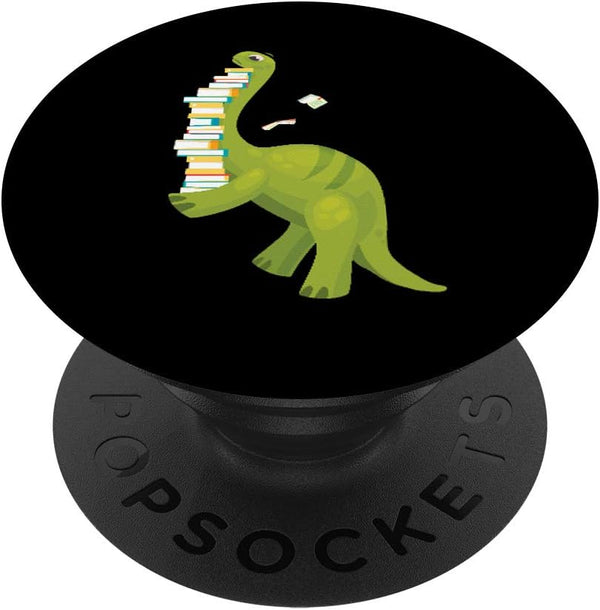 PopSockets Swappable PopGrip Reading Dinosaur Literature Read Books Lover Gift