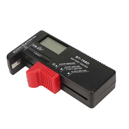 Battery Tester, Model BT-168D Checker for AAA C D 9V 1.5V Button Cell Batteries