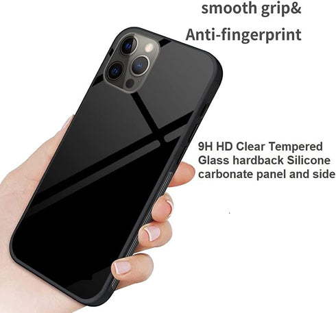 Case for iPhone 12 Pro Max - Full Camera Lens Protector, Slim Cover 6.7 inch, Tempered Glass Quality, Black