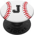 Baseball Player Letter J Initial PopSockets: Standard PopGrip | Baseball Gifts