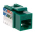 Cat5e Keystone Ethernet Wall Jack Punch Down UTP, 45-Degree Slim Profile Speed Termination, Green 45 Angled (5 Pack)