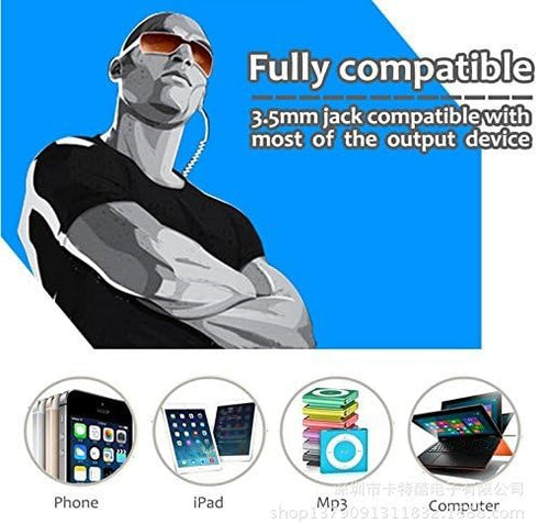 Universal Anti-Radiation Earphone with 3.5mm Jack, On/Off Switch, Compatible with iPhone, Samsung, LG, Moto, Lenovo,