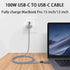 15FT Braided USB C to USB C Cable 100W, Fast Charging for Samsung Galaxy S21/S20, Note 10/20, MacBook Pro/Air, Google