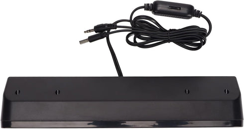 Portable HiFi Sound Wired Computer Sound Bar, USB Powered 3.5mm Audio Jack Speaker for Desktop, Laptops, Phones,