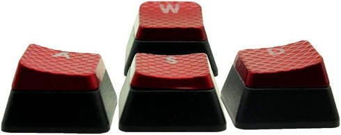 HUYUN 1set FPS Backlit Key Caps Replacement for Corsair Gaming Keyboards, Cherry Key Switches (Red)