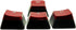 HUYUN 1set FPS Backlit Key Caps Replacement for Corsair Gaming Keyboards, Cherry Key Switches (Red)