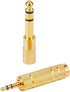 Nightwolf 8 Pieces Audio Adapter, Gold Stereo Adapter 6.35mm 1/4inch to 3.5mm 1/8inch Mic Plug Connector