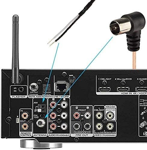 FM Antenna Dipole Indoor FM Radio Antenna, AM Loop Antenna for Pioneer Onkyo Yamaha Marantz Indoor Bluetooth Home