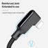 AICase 90 Degree Coiled Charging Cable,Right Angle Design Gaming LED Cord 6ft/1.8m Elastic Nylon Cable,Charge and Sync for Phone XS/XS Max/XR/Phone X/8/8 Plus/7/7 Plus, Pad Pro Air 2 and More by AICase
