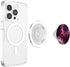 PopSockets PopGrip for MagSafe: Dahlia Flower Floral Nature Garden Pink Purple Maroon Design