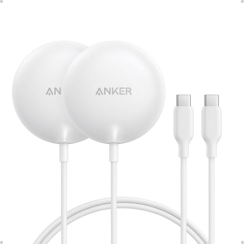 Anker Zolo Magnetic Wireless Charger, 2-Pack Qi2 Certified 15W MagSafe-Compatible Wireless Charging Pad,