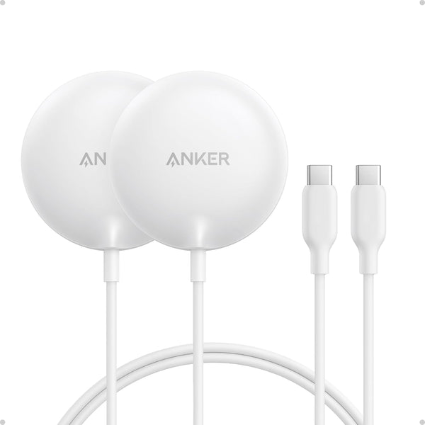 Anker Zolo Magnetic Wireless Charger, 2-Pack Qi2 Certified 15W MagSafe-Compatible Wireless Charging Pad,