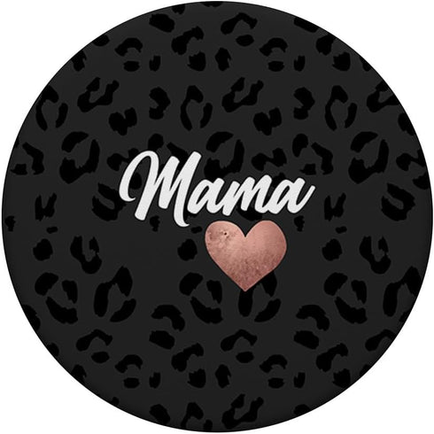 Mama Heart Black Leopard Cute Love Matching Family Mom Mommy PopSockets Standard PopGrip