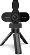TOYAYAYO 2K HD Webcam with Microphone, Noise Cancellation, Privacy Cover, Wide-Angle Lens, Auto