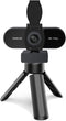 TOYAYAYO 2K HD Webcam with Microphone, Noise Cancellation, Privacy Cover, Wide-Angle Lens, Auto