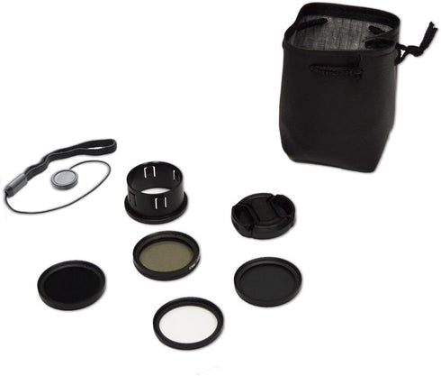 37MM Filter Kit for DJI Phantom 3 Series Drones - CPL, ND4, ND8, UV, Lens Cap, Cap Keeper + Microfiber Cloth