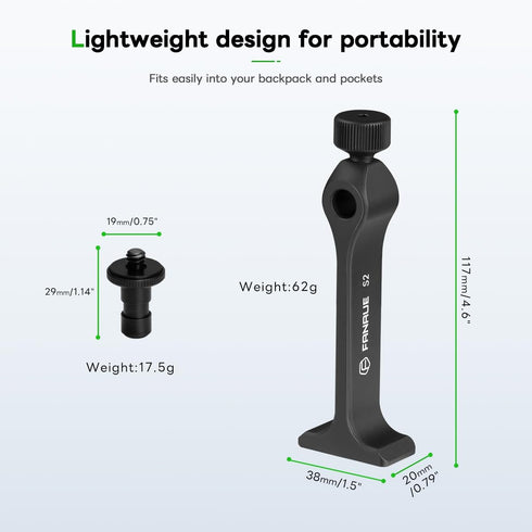 FANAUE S2-01 Binocular Tripod Adapter with 1/4-20" Thread, Compatible with Porro Binoculars and Arca Ball Heads