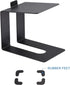 MECCANIXITY Desktop Speaker Stands - Metal Speaker Support with Vibration Absorption Pads, Black, Pack of 2
