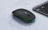 Wireless Bluetooth Mouse,LED Rechargeable Silent Slim Laptop Mouse,Portable(BT5.2/3.0 and USB Receiver) Dual Mode Computer Mouse for Laptop,ipad Tablet,Apple Desktop,Mac.(Black)