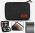 Travel Cable Organizer Bag Double Layer Waterproof Portable for USB Cable, Phone Charger, Headset Wire, SD Card