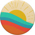 Minimal Sunrise Boho Retro Nature Aesthetic Art PopSockets Standard PopGrip