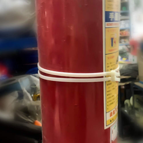 KOOWIN 200 Pack Bulk Medium Nylon Plastic Cable Zip Ties, 8 Inch Wire Wraps, White