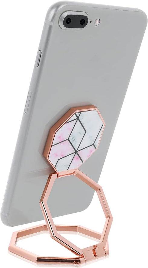 Cell Phone Ring Holder Finger Kickstand, 360° Rotation Metal Back Grip, Adjustable Phone Holder for Most Smartphones