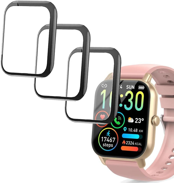 3D Screen Protector for Ddidbi P66D 1.85” and TaiSound L51 1.95” Smart Watch (Answer/Make Calls)