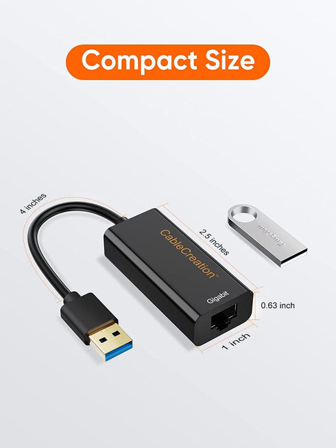 USB to Ethernet Adapter, CableCreation USB 3.0 to Gigabit Wired LAN Network Adapter for Nintendo Switch & More