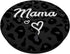 Mama Text For Mommy In Black Cheetah Pattern With Heart PopSockets Standard PopGrip