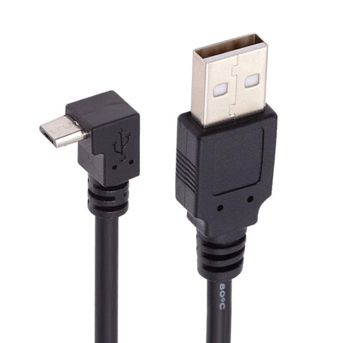 chenyang USB 2.0 to Micro USB 90 Degree UP Angled Data Charge Extension Cable, 0.3M