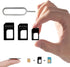FENMORE 3 1 Set in Nano SIM Card Adapter, SIM Card Adapter Kit, Sim Adapter Sim Card Adapter with SIM Ejector Pin